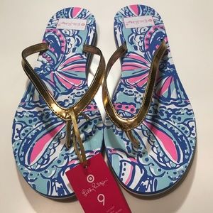 Lilly Pulitzer for Target flip flop size 9 NWT